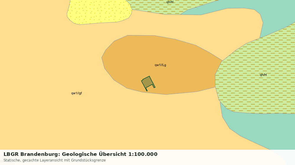 Statische Kartenansicht: LBGR Brandenburg: Geologische Übersicht 1:100.000
