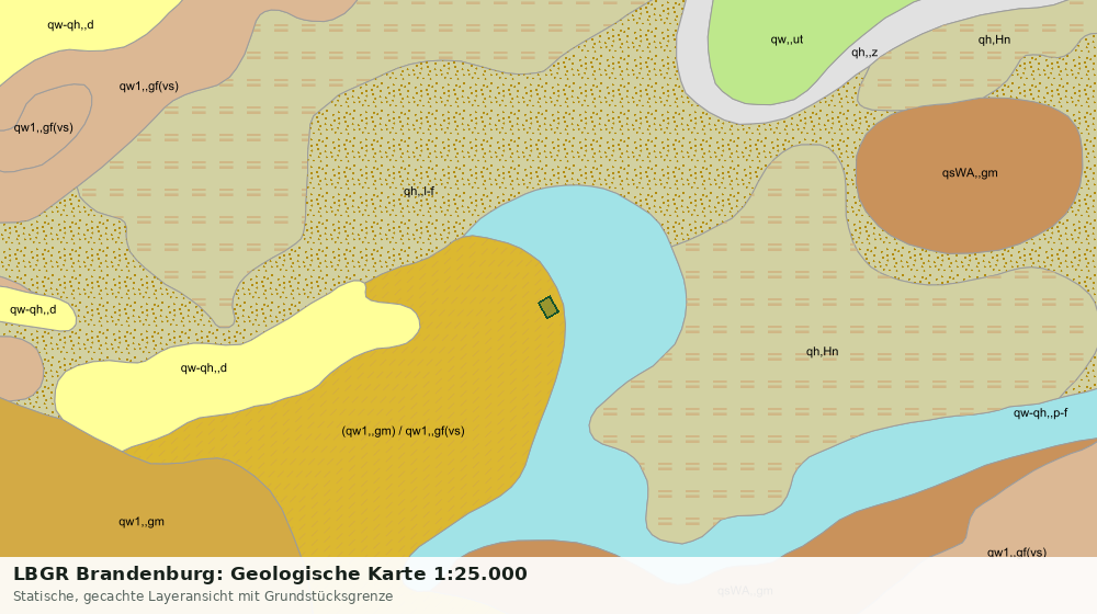 Statische Kartenansicht: LBGR Brandenburg: Geologische Karte 1:25.000