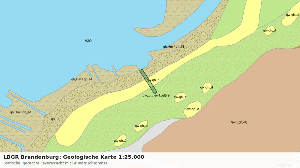 Statische Kartenansicht: LBGR Brandenburg: Geologische Karte 1:25.000