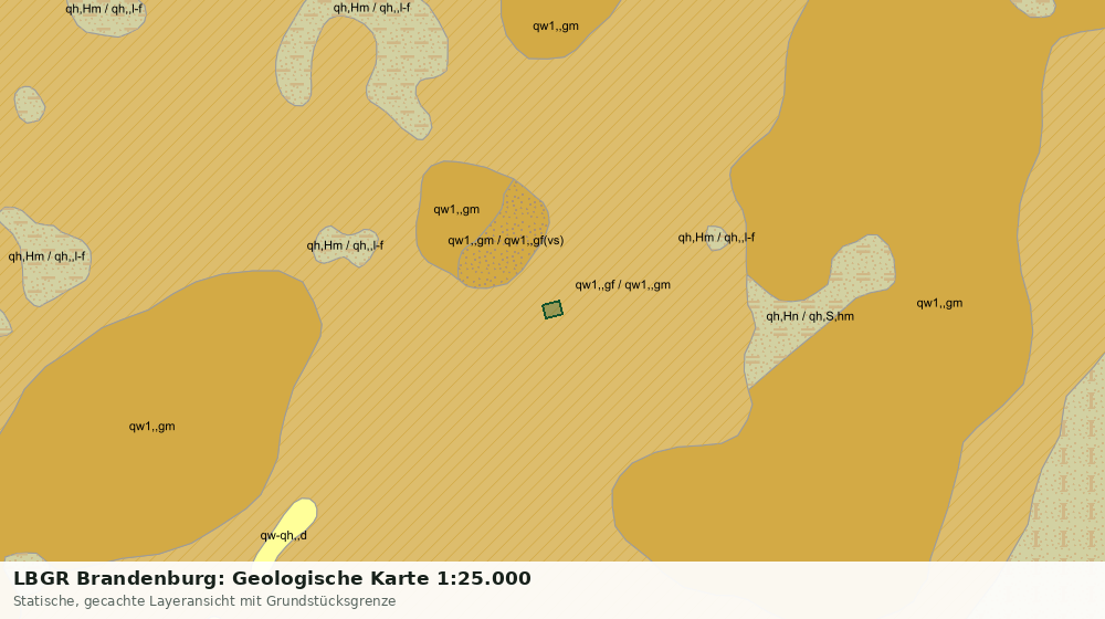Statische Kartenansicht: LBGR Brandenburg: Geologische Karte 1:25.000