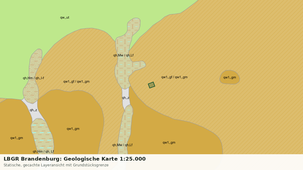 Statische Kartenansicht: LBGR Brandenburg: Geologische Karte 1:25.000