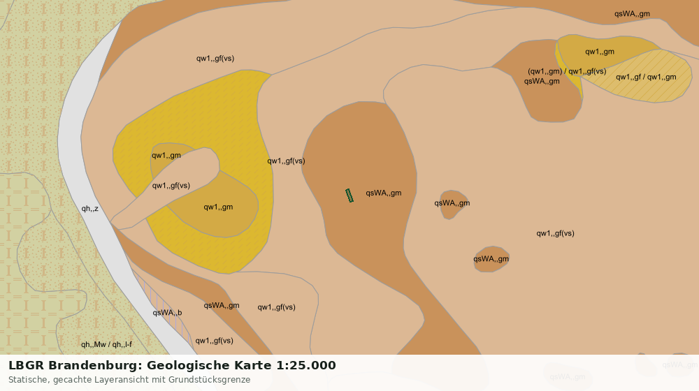 Statische Kartenansicht: LBGR Brandenburg: Geologische Karte 1:25.000