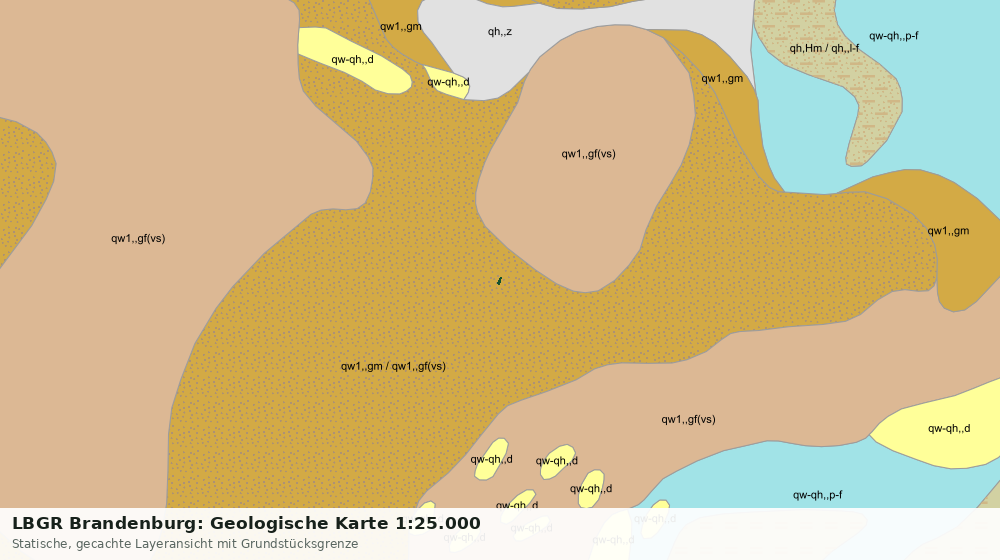Statische Kartenansicht: LBGR Brandenburg: Geologische Karte 1:25.000