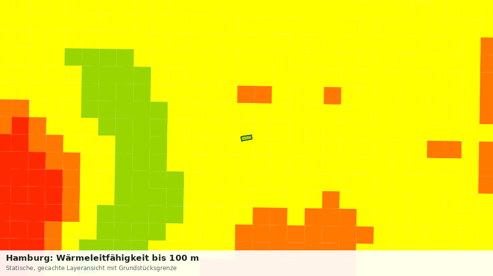 Statische Kartenansicht: Hamburg: Wärmeleitfähigkeit bis 100 m