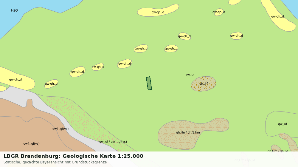 Statische Kartenansicht: LBGR Brandenburg: Geologische Karte 1:25.000