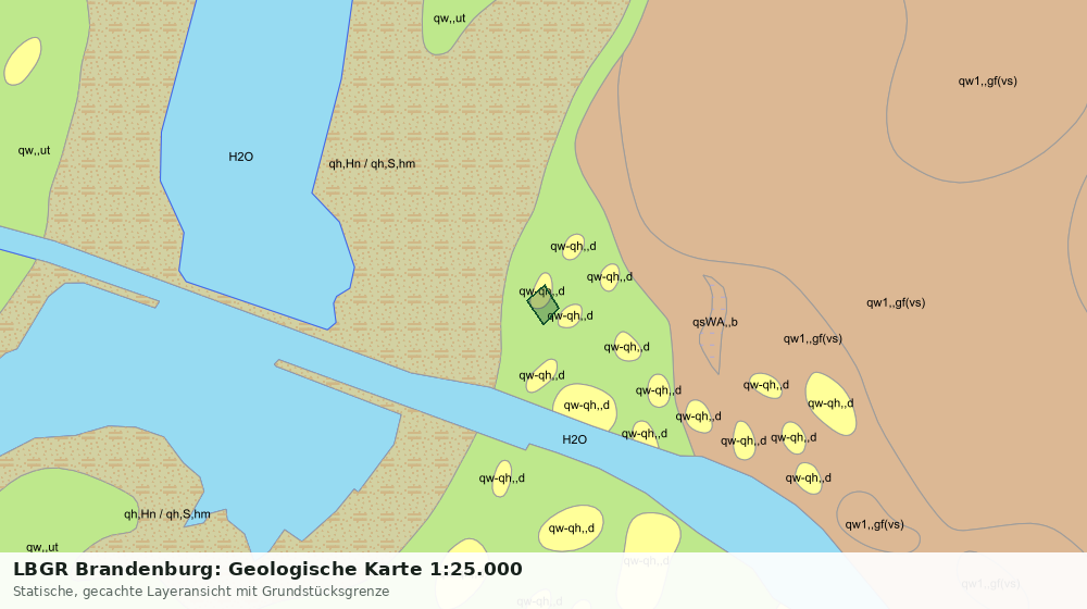 Statische Kartenansicht: LBGR Brandenburg: Geologische Karte 1:25.000