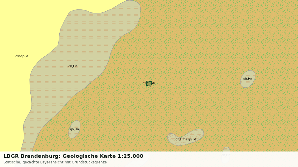Statische Kartenansicht: LBGR Brandenburg: Geologische Karte 1:25.000