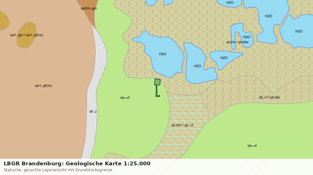 Statische Kartenansicht: LBGR Brandenburg: Geologische Karte 1:25.000