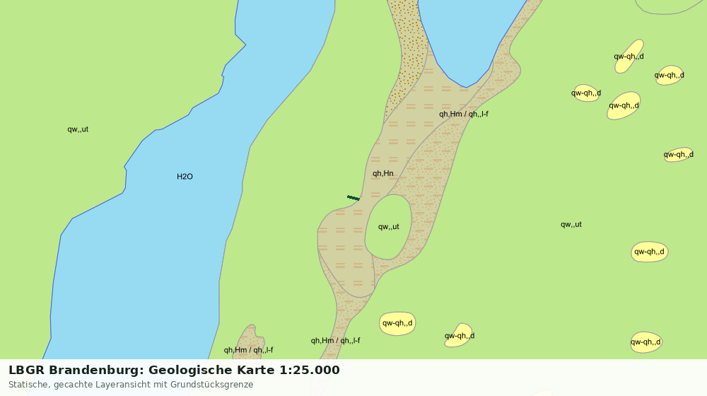 Statische Kartenansicht: LBGR Brandenburg: Geologische Karte 1:25.000
