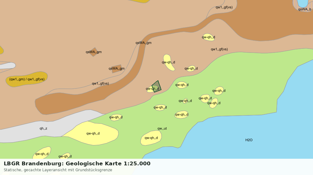 Statische Kartenansicht: LBGR Brandenburg: Geologische Karte 1:25.000