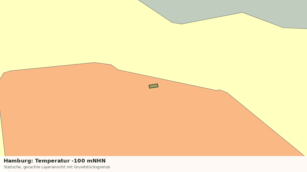 Statische Kartenansicht: Hamburg: Temperatur -100 mNHN