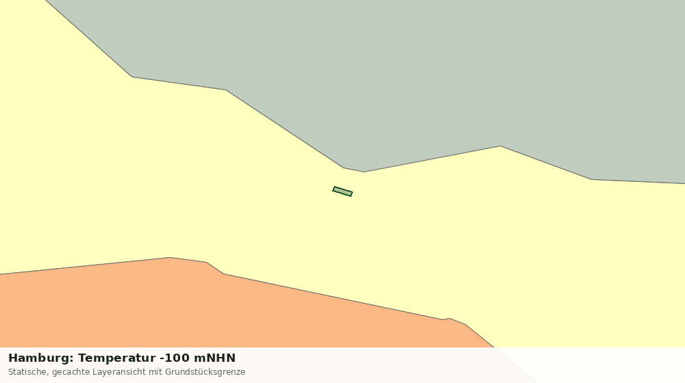 Statische Kartenansicht: Hamburg: Temperatur -100 mNHN