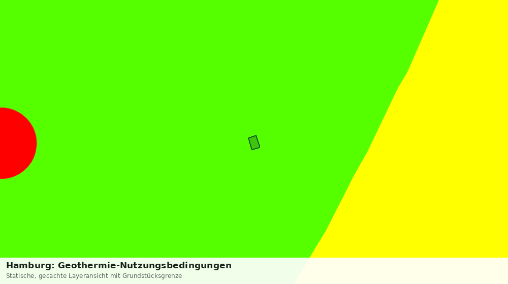 Statische Kartenansicht: Hamburg: Geothermie-Nutzungsbedingungen