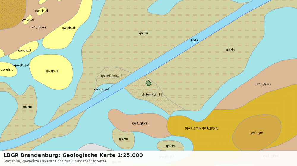 Statische Kartenansicht: LBGR Brandenburg: Geologische Karte 1:25.000
