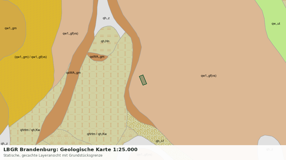 Statische Kartenansicht: LBGR Brandenburg: Geologische Karte 1:25.000