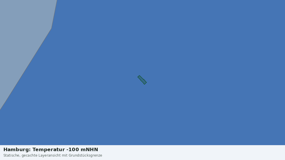 Statische Kartenansicht: Hamburg: Temperatur -100 mNHN