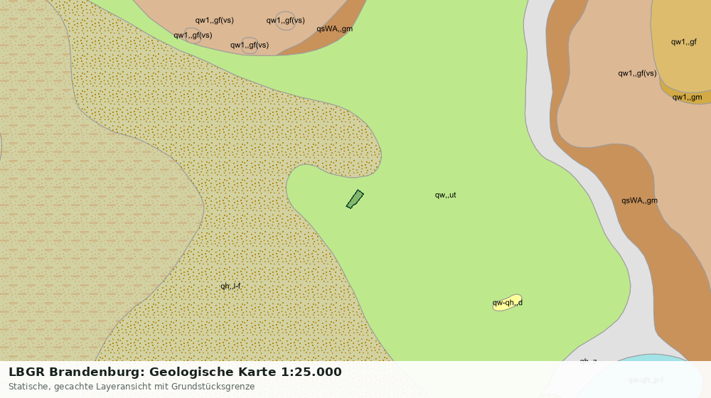 Statische Kartenansicht: LBGR Brandenburg: Geologische Karte 1:25.000