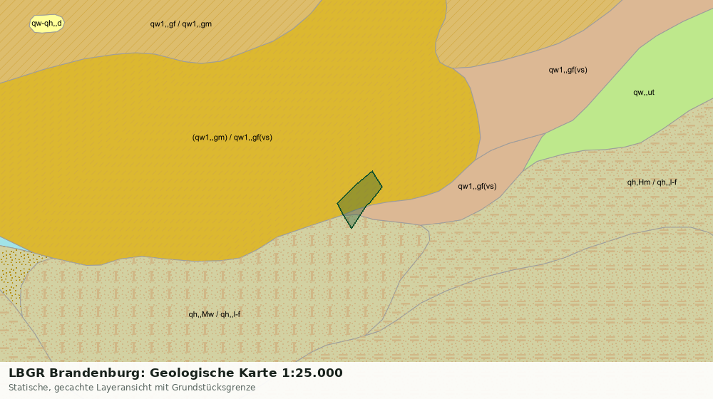 Statische Kartenansicht: LBGR Brandenburg: Geologische Karte 1:25.000