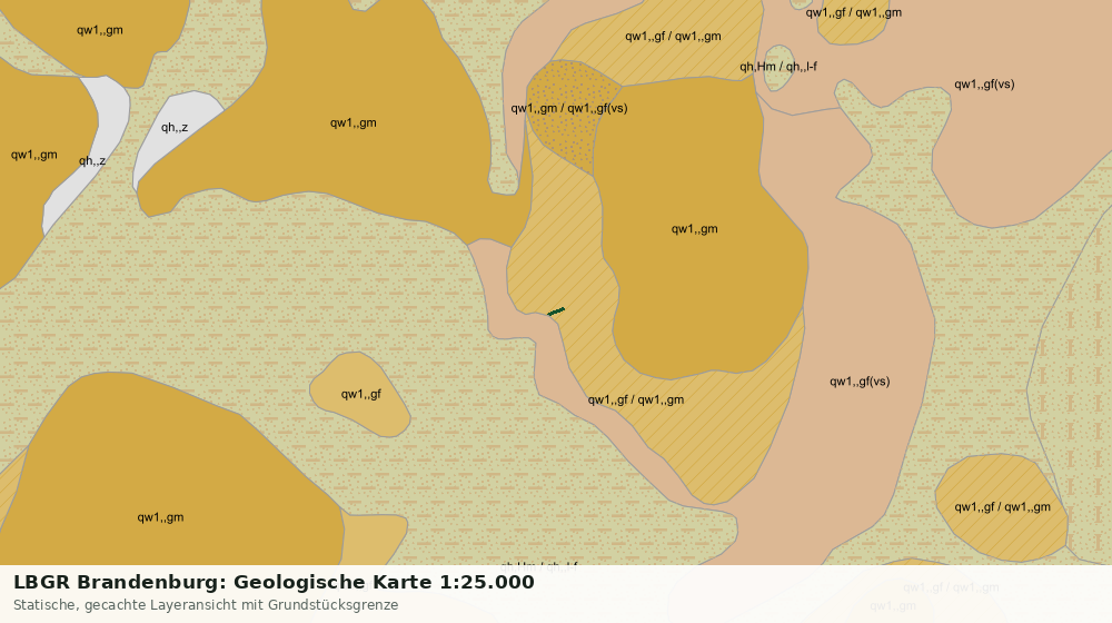 Statische Kartenansicht: LBGR Brandenburg: Geologische Karte 1:25.000