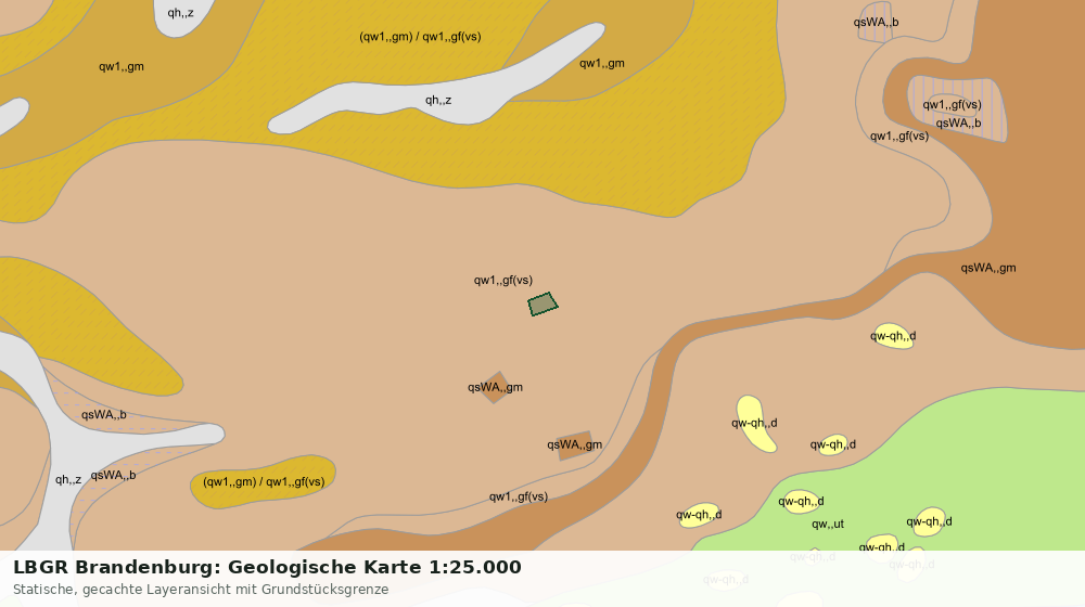 Statische Kartenansicht: LBGR Brandenburg: Geologische Karte 1:25.000