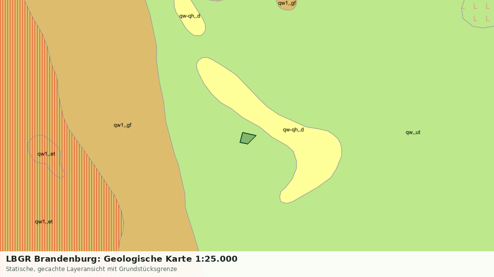 Statische Kartenansicht: LBGR Brandenburg: Geologische Karte 1:25.000