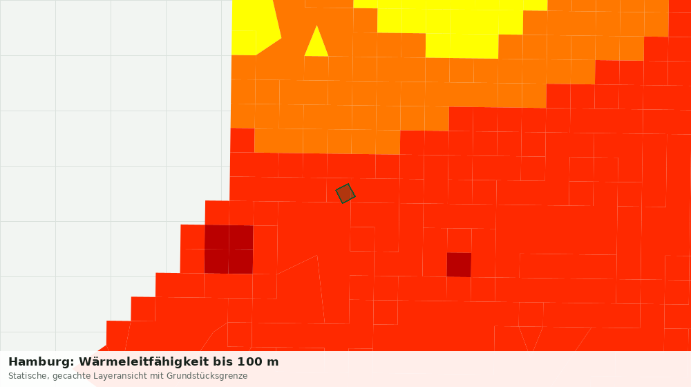 Statische Kartenansicht: Hamburg: Wärmeleitfähigkeit bis 100 m