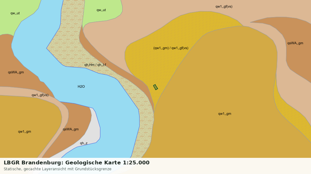 Statische Kartenansicht: LBGR Brandenburg: Geologische Karte 1:25.000
