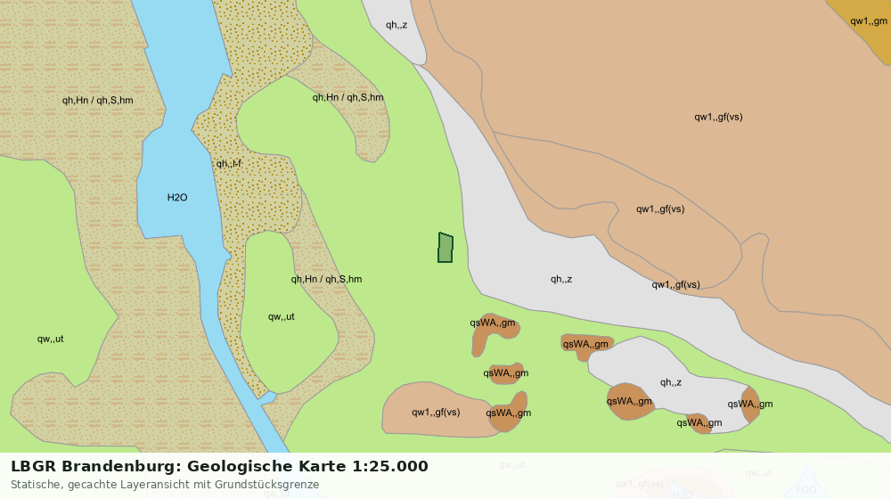 Statische Kartenansicht: LBGR Brandenburg: Geologische Karte 1:25.000