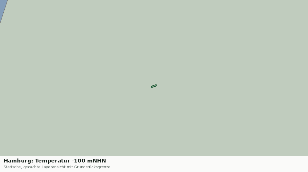Statische Kartenansicht: Hamburg: Temperatur -100 mNHN