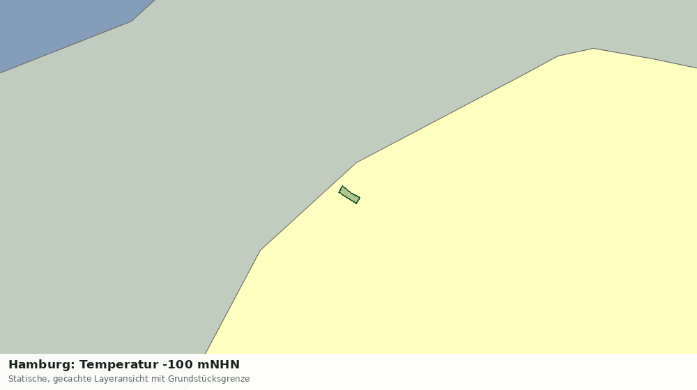 Statische Kartenansicht: Hamburg: Temperatur -100 mNHN