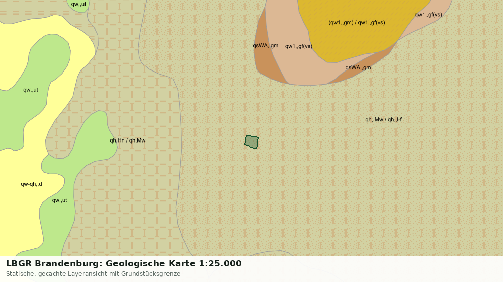 Statische Kartenansicht: LBGR Brandenburg: Geologische Karte 1:25.000