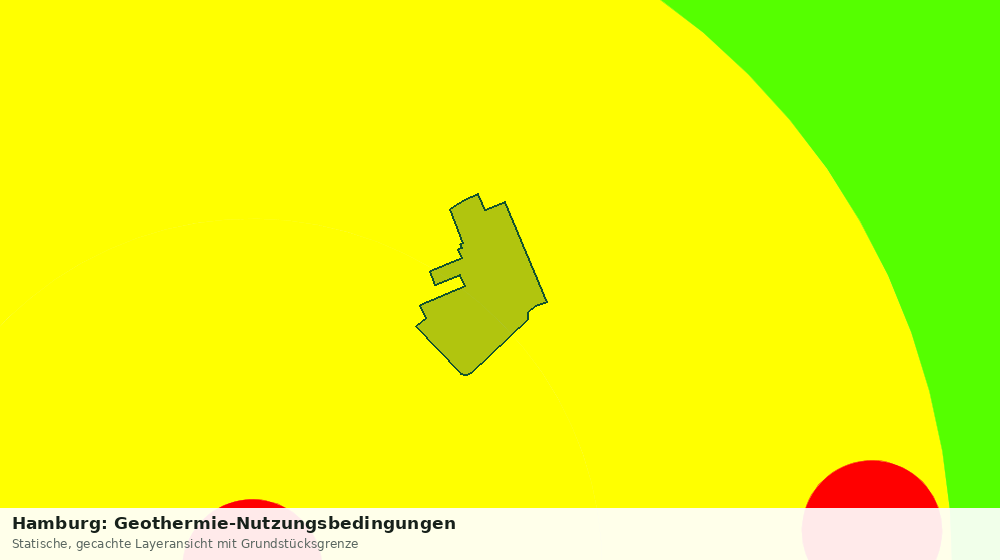 Statische Kartenansicht: Hamburg: Geothermie-Nutzungsbedingungen