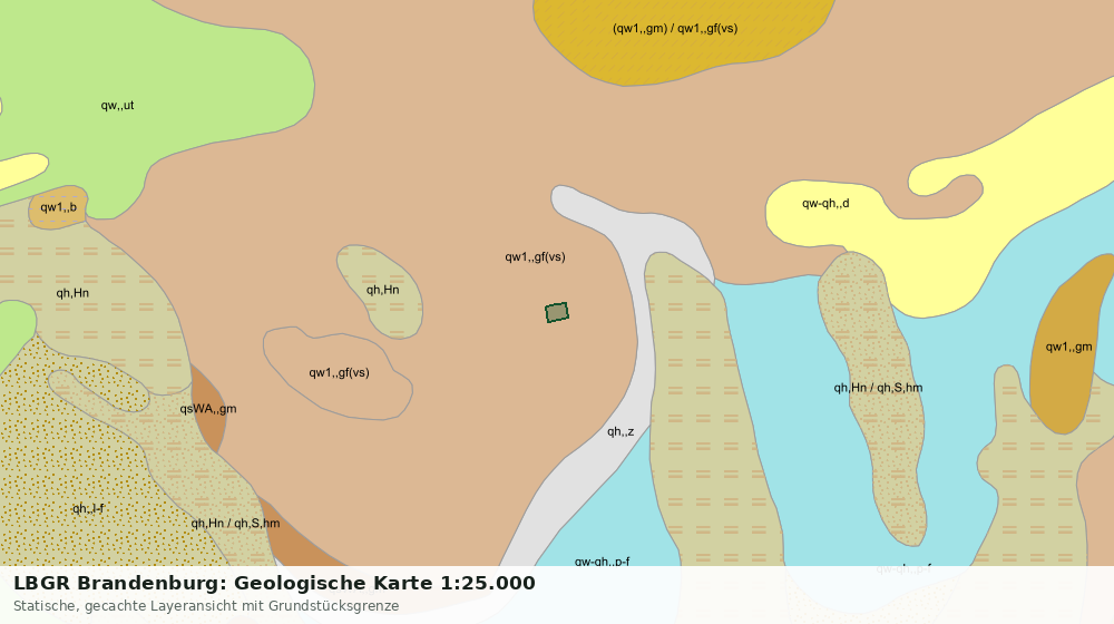 Statische Kartenansicht: LBGR Brandenburg: Geologische Karte 1:25.000