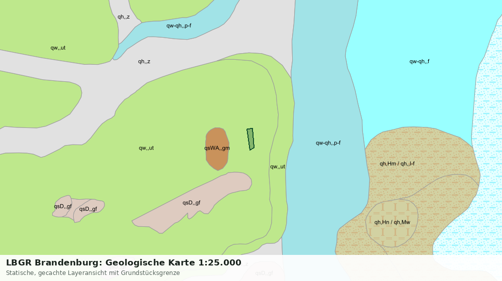 Statische Kartenansicht: LBGR Brandenburg: Geologische Karte 1:25.000