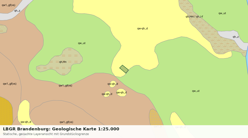 Statische Kartenansicht: LBGR Brandenburg: Geologische Karte 1:25.000