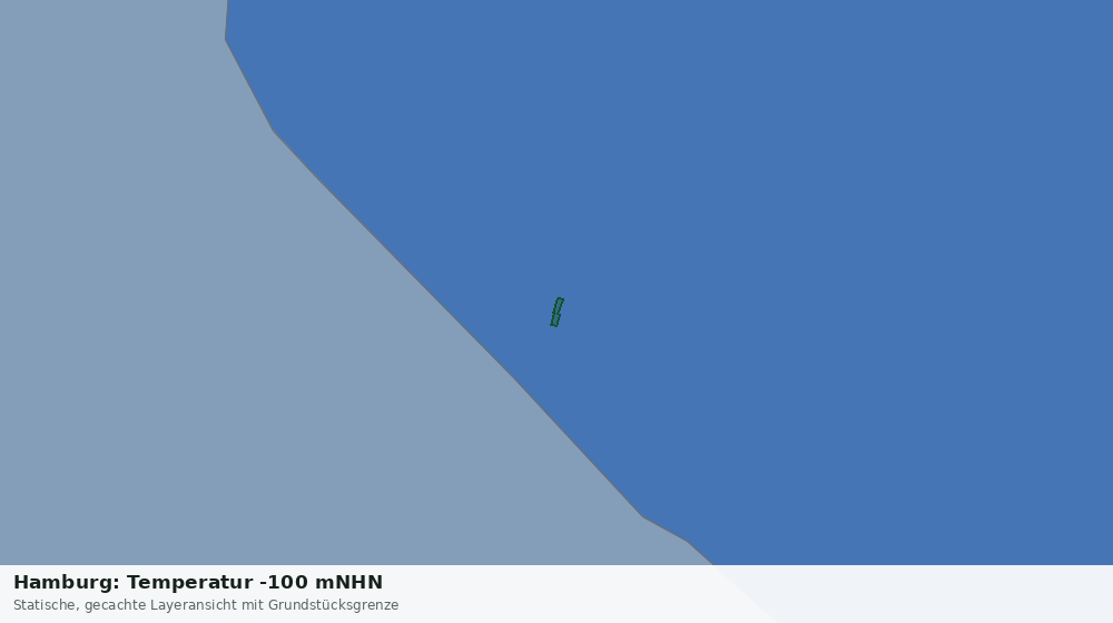 Statische Kartenansicht: Hamburg: Temperatur -100 mNHN