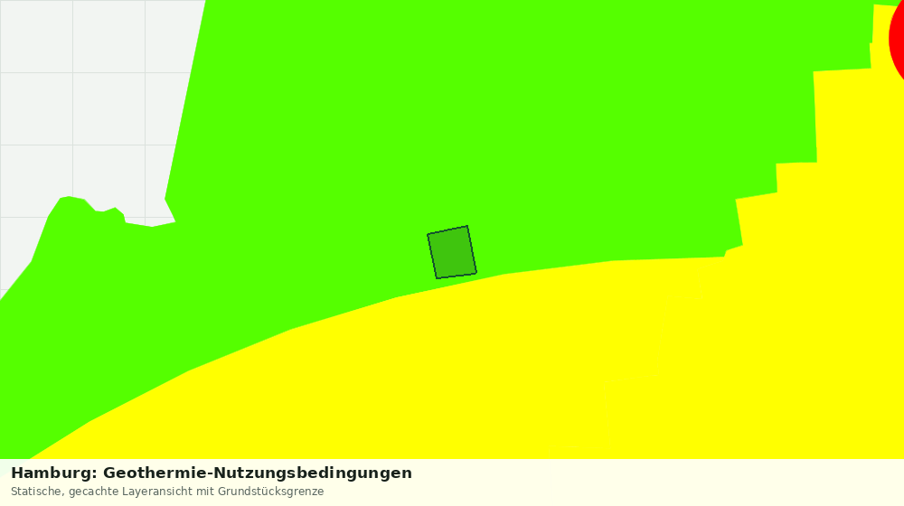 Statische Kartenansicht: Hamburg: Geothermie-Nutzungsbedingungen