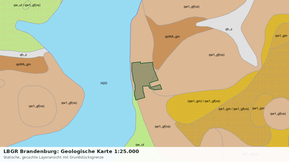 Statische Kartenansicht: LBGR Brandenburg: Geologische Karte 1:25.000