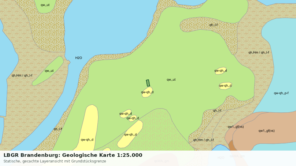 Statische Kartenansicht: LBGR Brandenburg: Geologische Karte 1:25.000