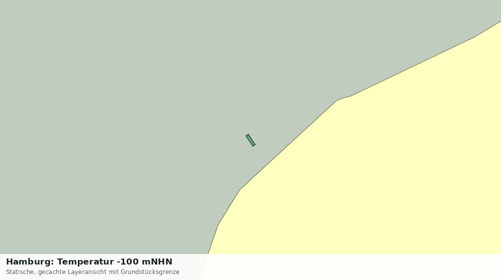 Statische Kartenansicht: Hamburg: Temperatur -100 mNHN