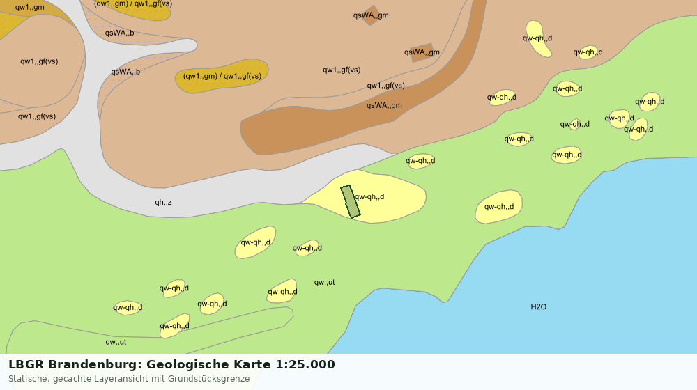Statische Kartenansicht: LBGR Brandenburg: Geologische Karte 1:25.000