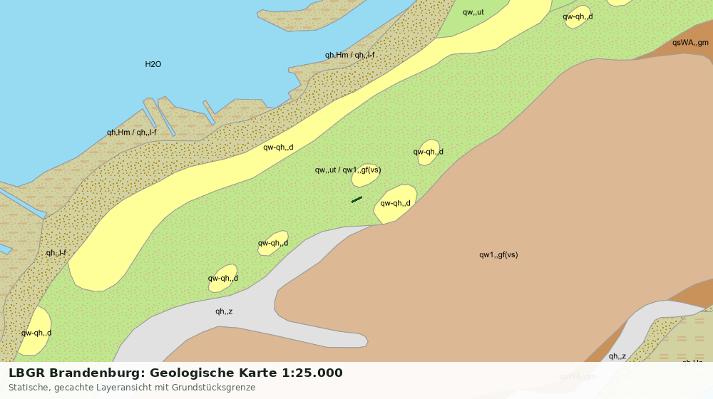 Statische Kartenansicht: LBGR Brandenburg: Geologische Karte 1:25.000
