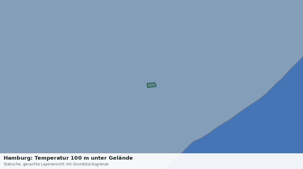 Statische Kartenansicht: Hamburg: Temperatur 100 m unter Gelände