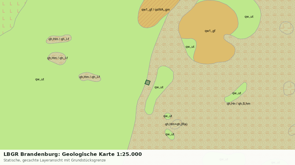 Statische Kartenansicht: LBGR Brandenburg: Geologische Karte 1:25.000