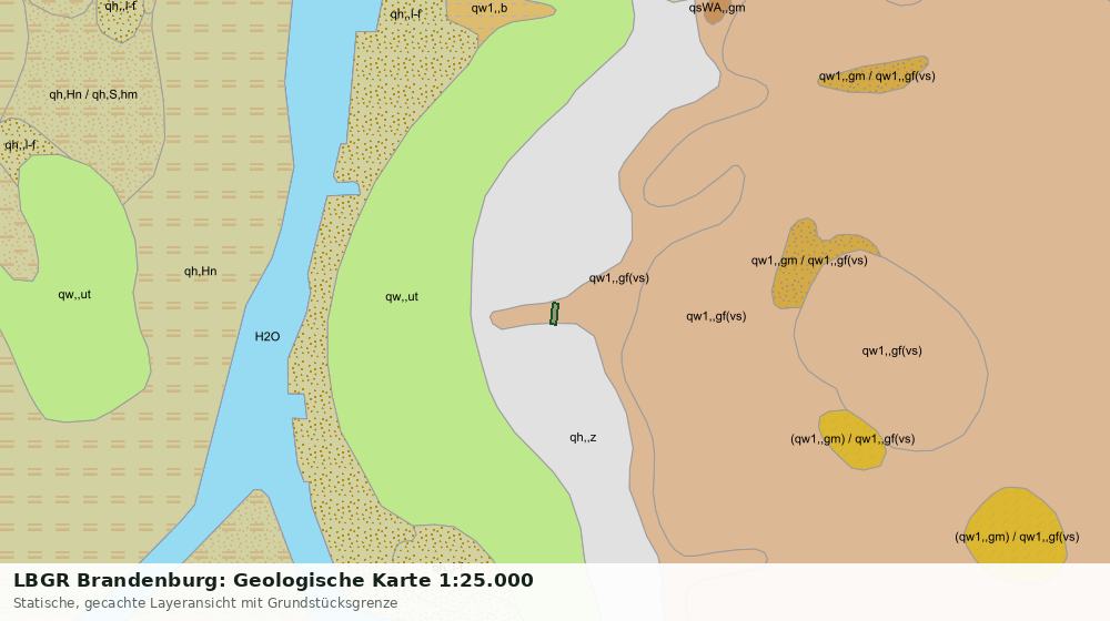Statische Kartenansicht: LBGR Brandenburg: Geologische Karte 1:25.000