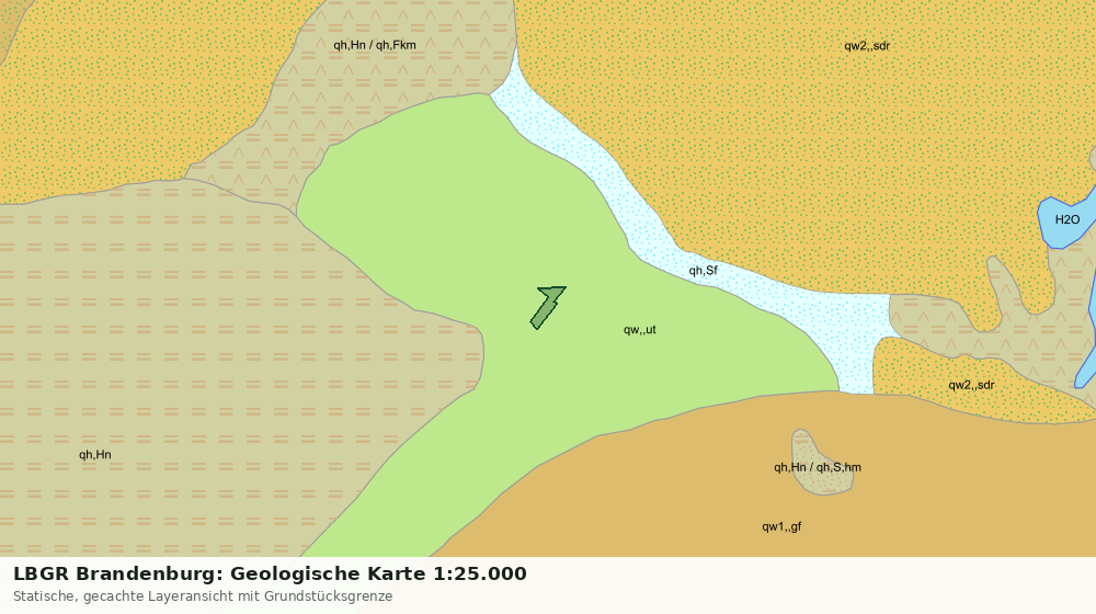 Statische Kartenansicht: LBGR Brandenburg: Geologische Karte 1:25.000