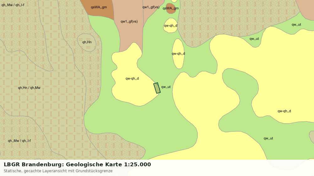 Statische Kartenansicht: LBGR Brandenburg: Geologische Karte 1:25.000