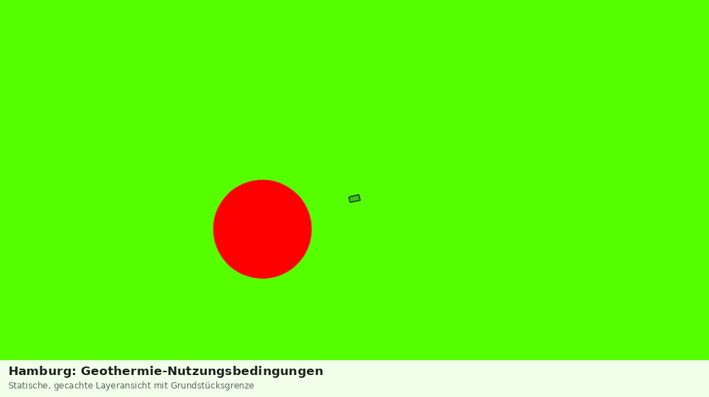 Statische Kartenansicht: Hamburg: Geothermie-Nutzungsbedingungen