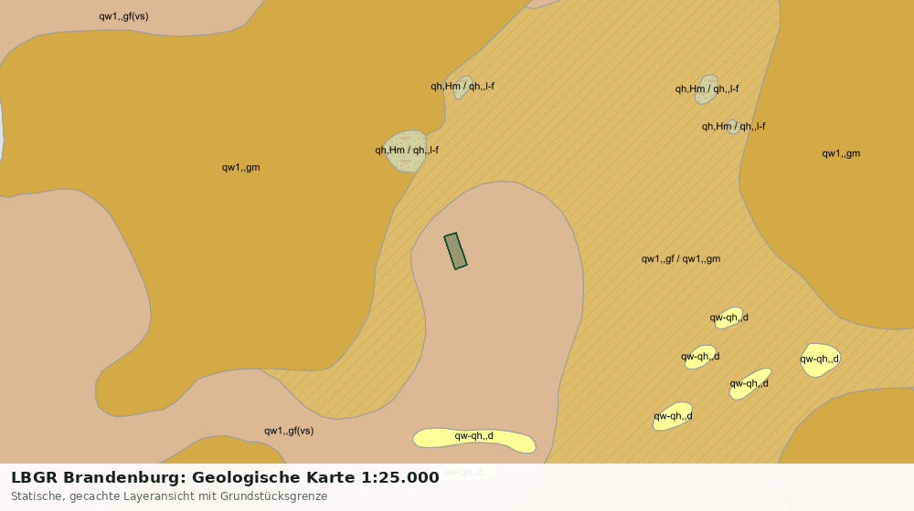 Statische Kartenansicht: LBGR Brandenburg: Geologische Karte 1:25.000