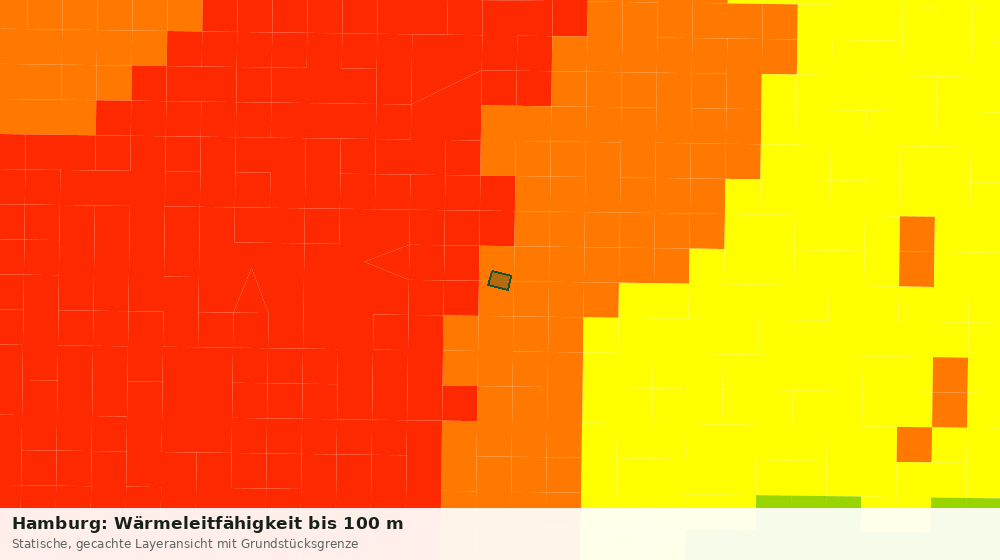 Statische Kartenansicht: Hamburg: Wärmeleitfähigkeit bis 100 m